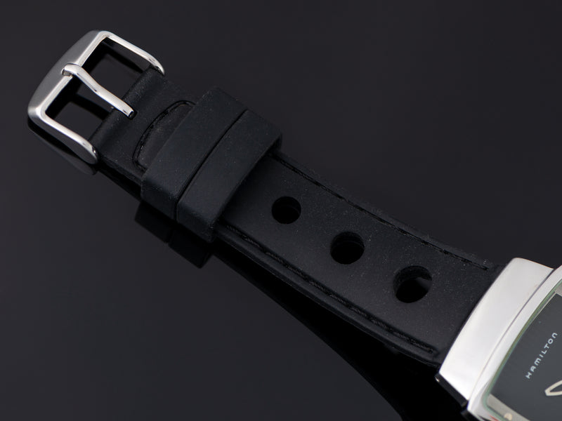 Brand New Silicon Rally Style Watch Strap with Matching Silver Tone Buckle