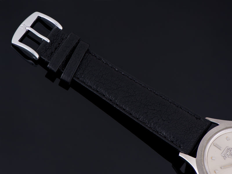 Brand new genuine Leather Black Buffalo Grain Band with matching Stainless Steel Buckle