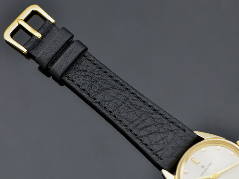Brand New Genuine Leather Black Band with matching Gold Tone Buckle