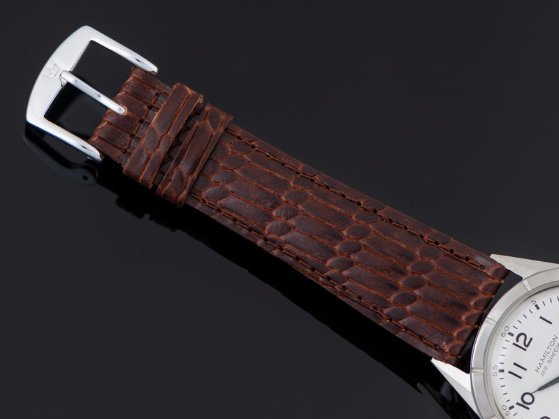 Brand new genuine Leather Brown Strap with matching Silver Tone Buckle