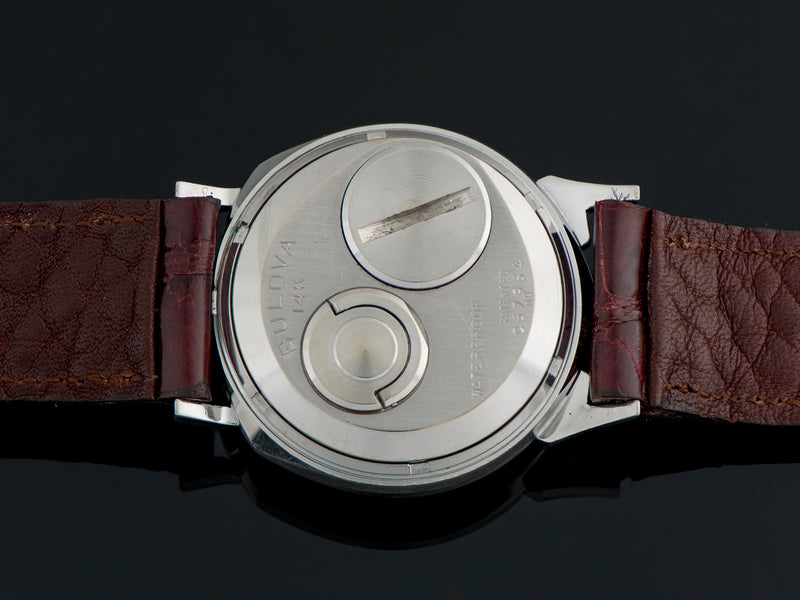 Bulova Accutron Alpha Watch 14K White Gold 1960 Model Watch Case Back