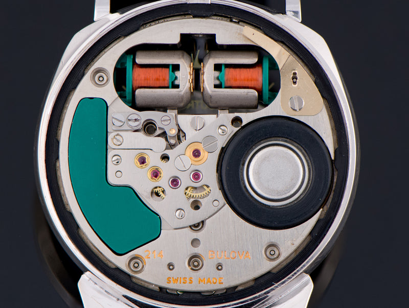 Bulova Accutron Alpha Spaceview 14K White Gold Tuning Fork Watch Movement