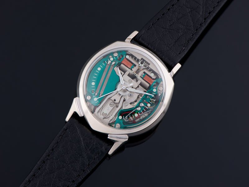 Bulova Accutron Alpha Spaceview 14K White Gold Watch