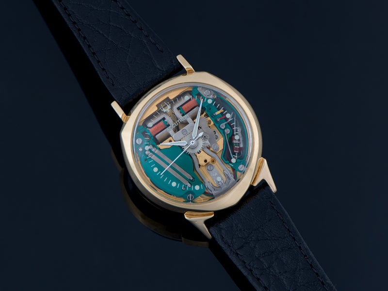 Bulova Accutron Alpha Spaceview 14K Yellow Gold Watch