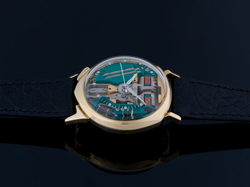 Bulova Accutron Alpha Spaceview 14K Yellow Gold Watch