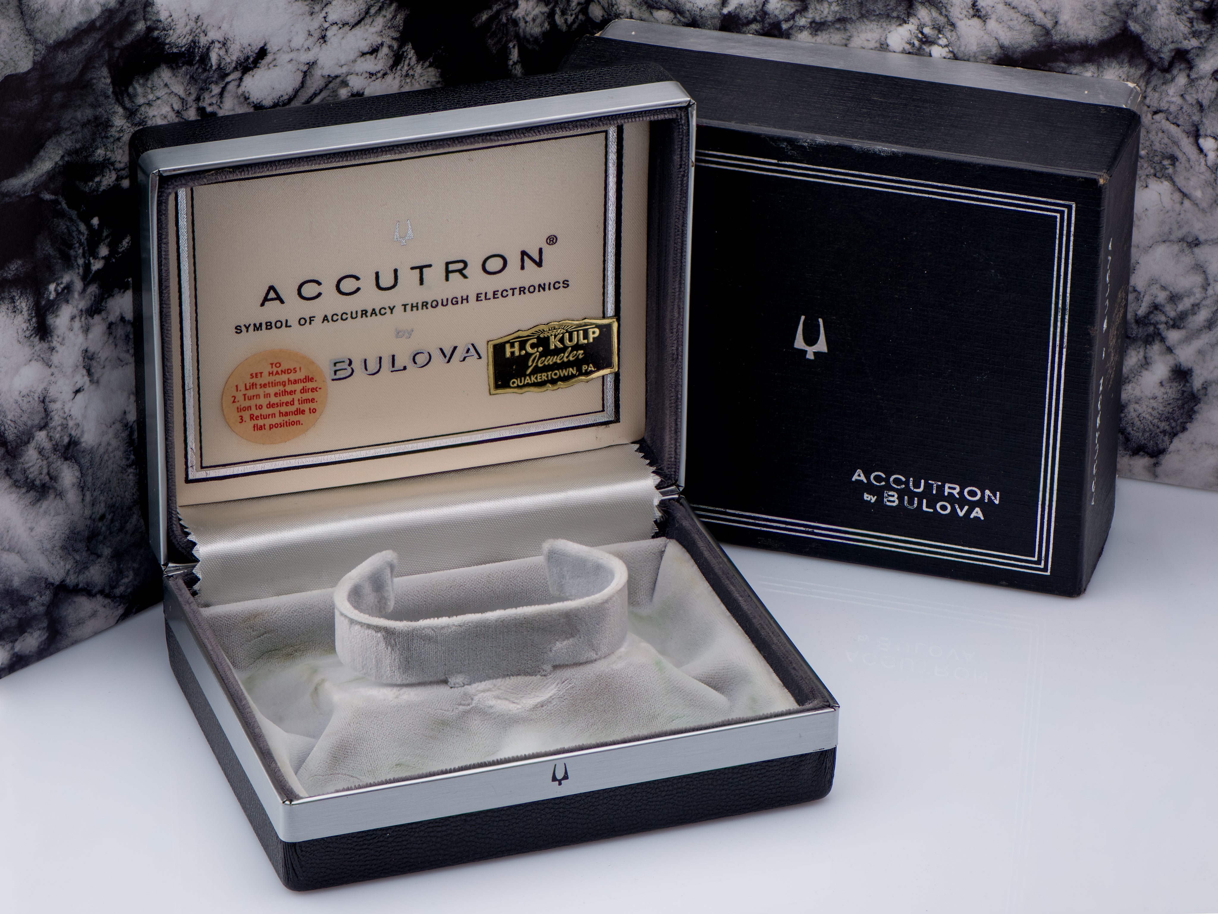 Bulova Accutron Watch Box with Owner's Guide