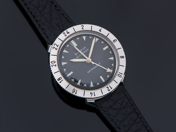 Bulova Accutron Astronaut Watch Original Black Dial Stainless Steel