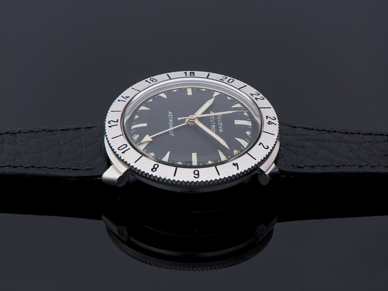 Bulova Accutron Astronaut Watch Original Black Dial Stainless Steel