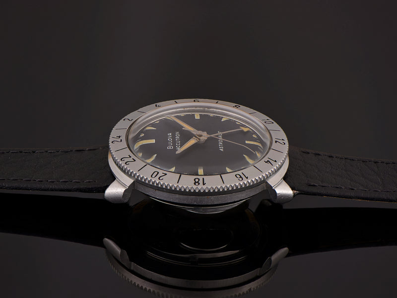 Bulova Accutron Astronaut Watch Original Black Dial Stainless Steel