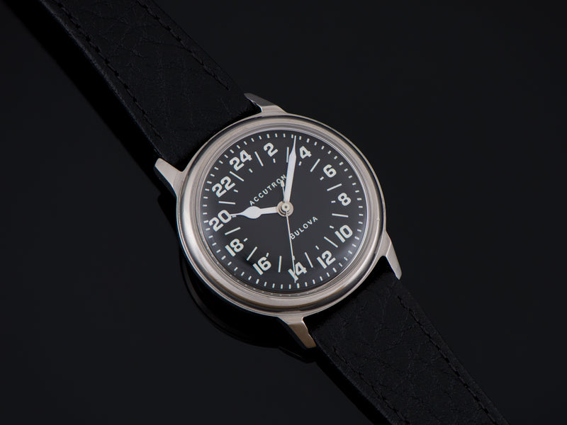 Bulova Accutron Custom True 24 Hour Dial Stainless Steel Watch