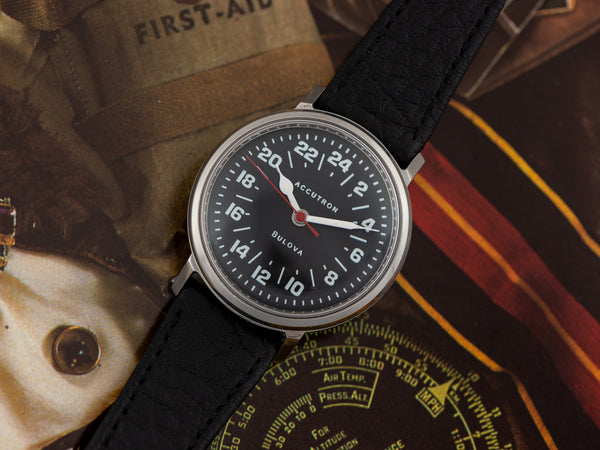 Bulova Accutron Custom True 24 Hour Dial Stainless Steel Watch