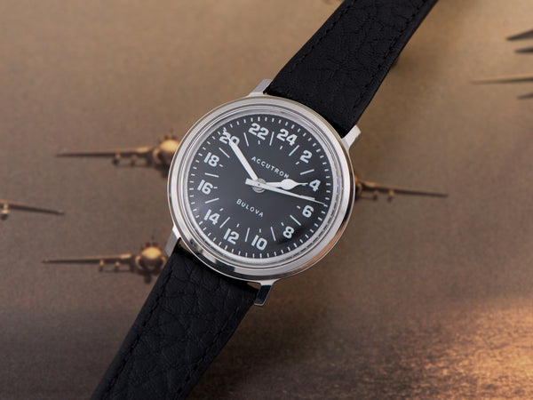 Bulova Accutron Custom True 24 Hour Dial Stainless Steel Watch