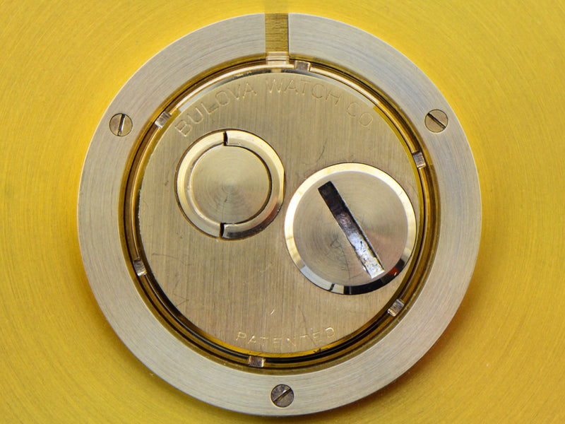 Bulova Accutron Large Desk Clock Back RCA Mesa Club Award 1969