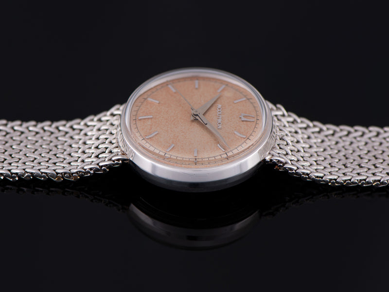 Bulova Accutron 703 Platinum Watch With Integrated Bracelet