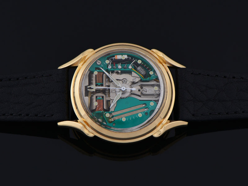 Bulova Accutron Spaceview 14K Gold Watch