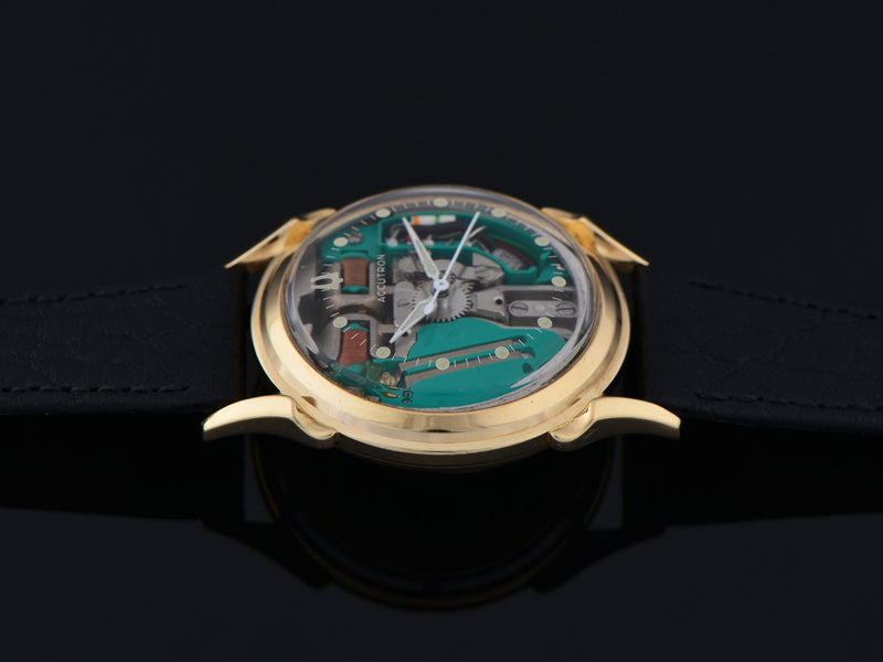 Bulova Accutron Spaceview 14K Gold Watch