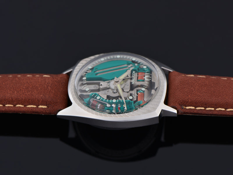 Bulova Accutron Spaceview Asymmetric Florentine Bezel Stainless Steel Watch