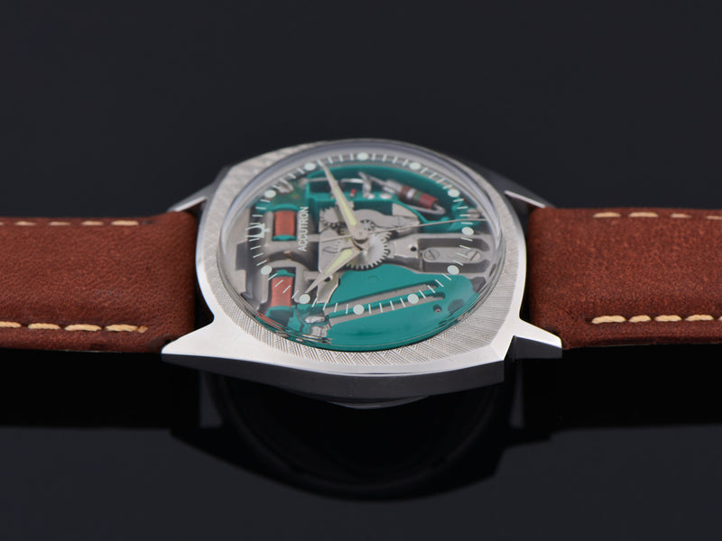 Bulova Accutron Spaceview Asymmetric Florentine Bezel Stainless Steel Watch