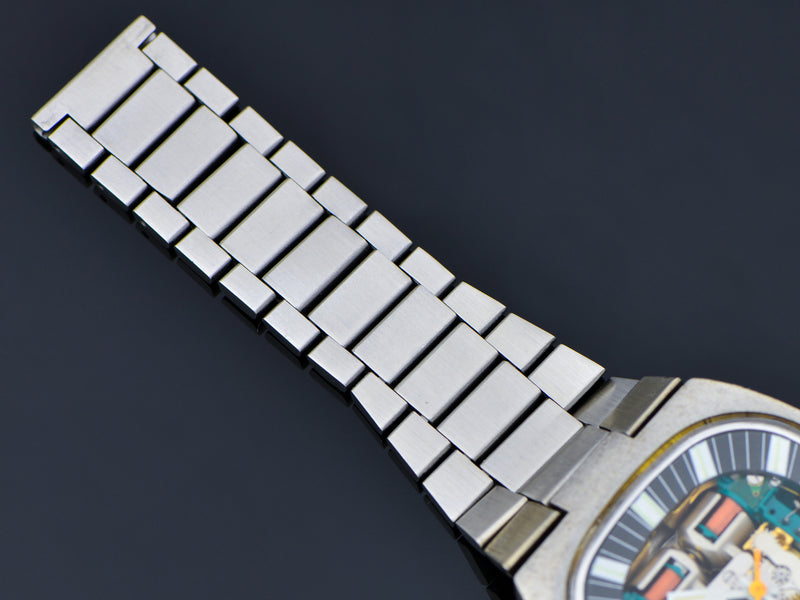Bulova Accutron Spaceview Double Cushion "T" Steel Watch Original Bracelet