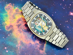 Bulova Accutron Spaceview Double Cushion "T" Steel Watch With Original Bracelet