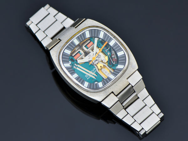 Bulova Accutron Spaceview Double Cushion "T" Steel Watch With Original Bracelet