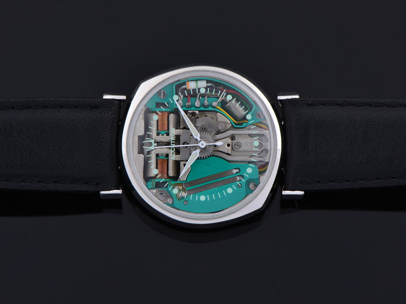 Bulova Accutron Spaceview "Floppy Football" 14K White Gold Watch