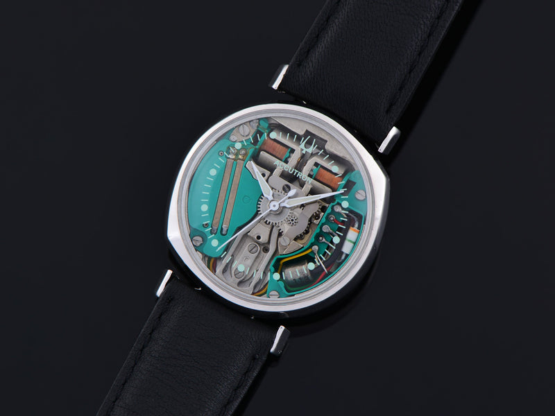 Bulova Accutron Spaceview "Floppy Football" 14K White Gold Watch
