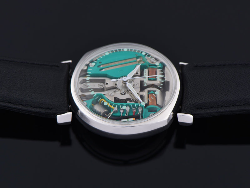 Bulova Accutron Spaceview "Floppy Football" 14K White Gold Watch