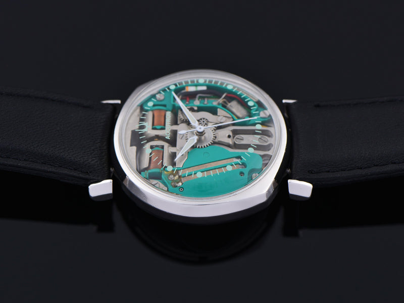 Bulova Accutron Spaceview "Floppy Football" 14K White Gold Watch