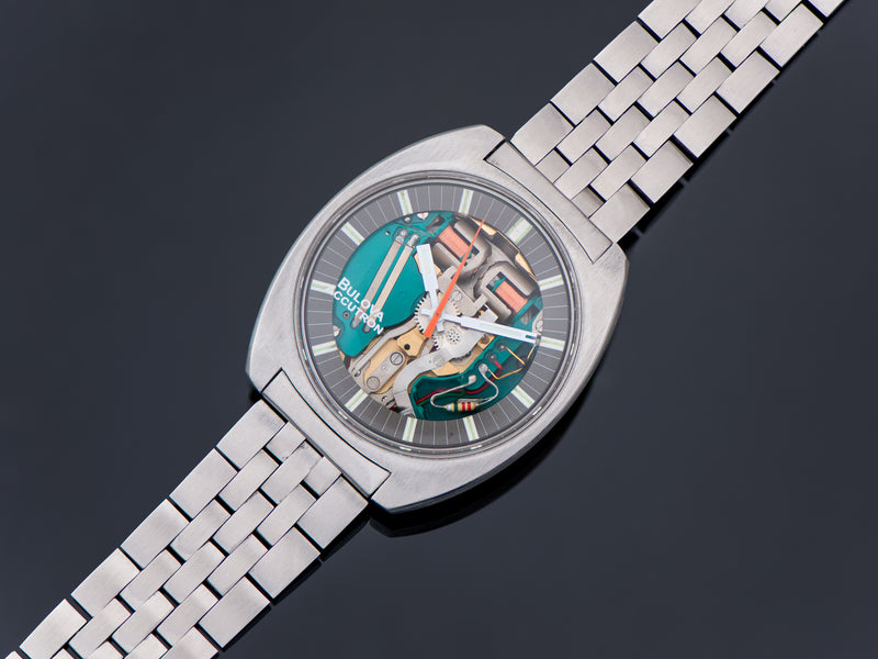 Bulova Accutron Spaceview "T" Stainless Steel Watch with Accutron Signed Bracelet