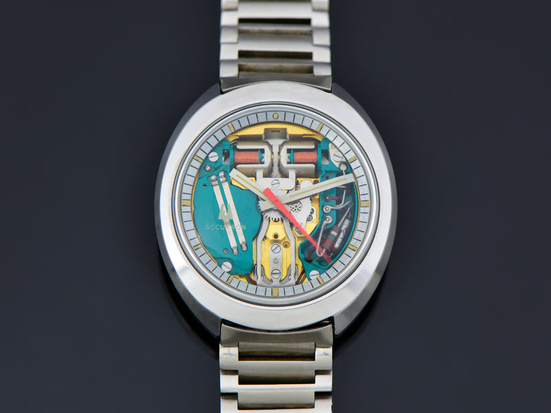 Bulova Accutron Spaceview Tonneau Watch & Accutron Signed Bracelet