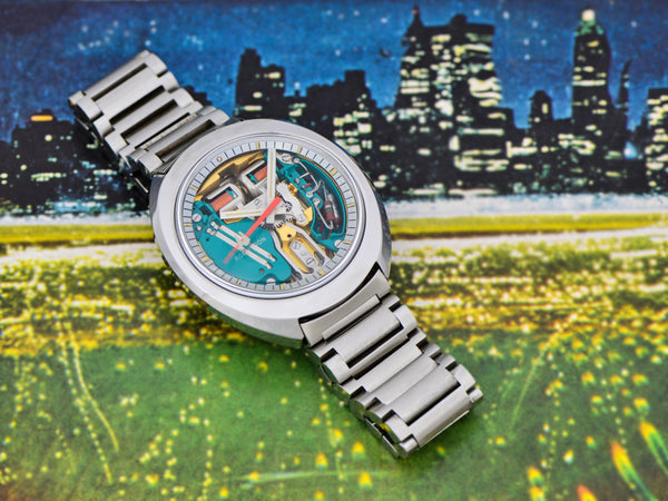 Bulova Accutron Spaceview Tonneau Watch & Accutron Signed Bracelet