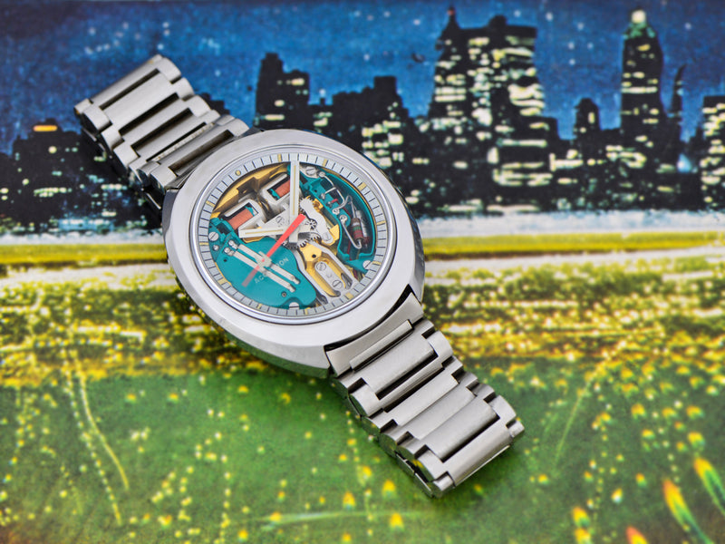 Bulova Accutron Spaceview Tonneau Watch & Accutron Signed Bracelet