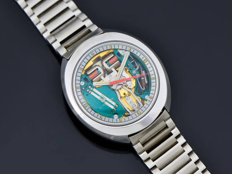 Bulova Accutron Spaceview Tonneau Watch & Accutron Signed Bracelet