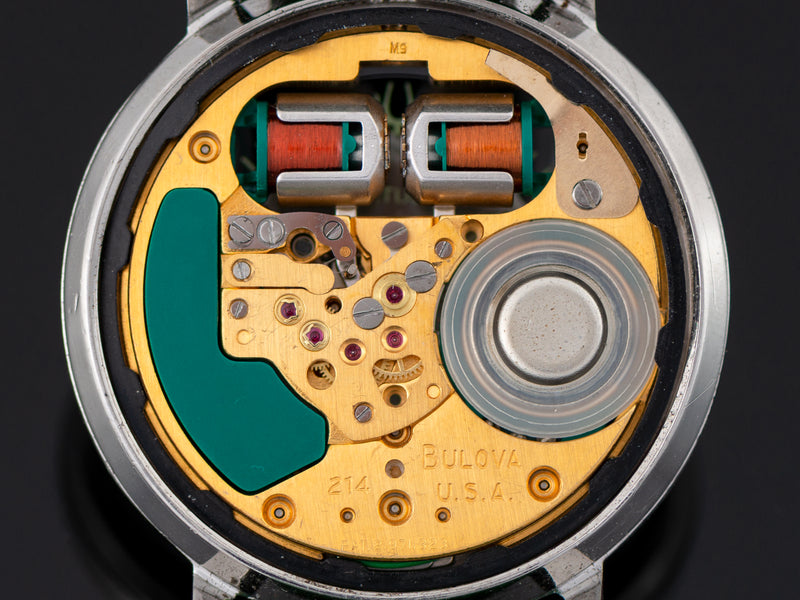 Bulova Accutron Spaceview Stainless Steel Tuning Fork Watch Movement