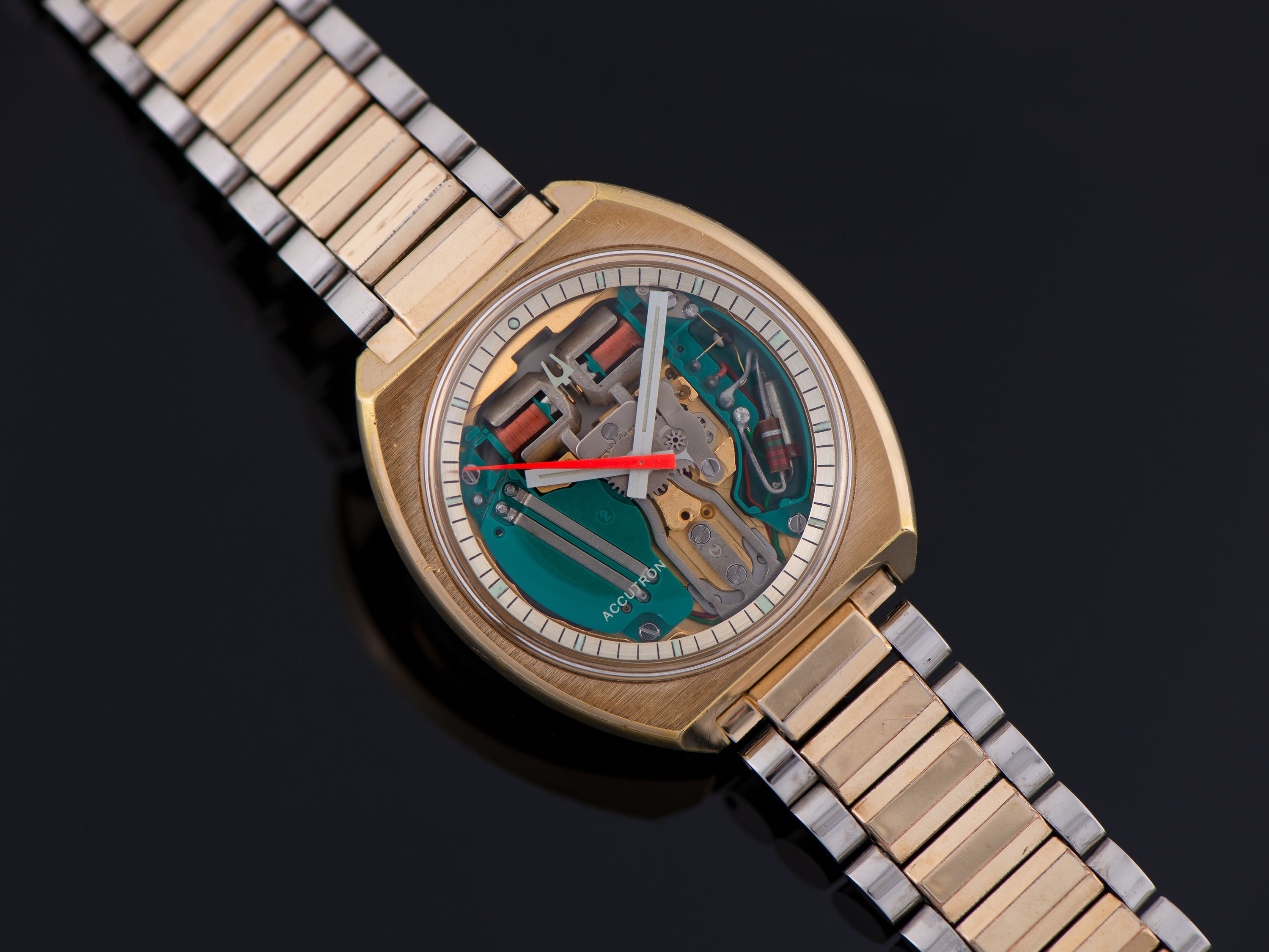 Bulova Accutron Spaceview Yellow Gold Electroplate Watch & Two 