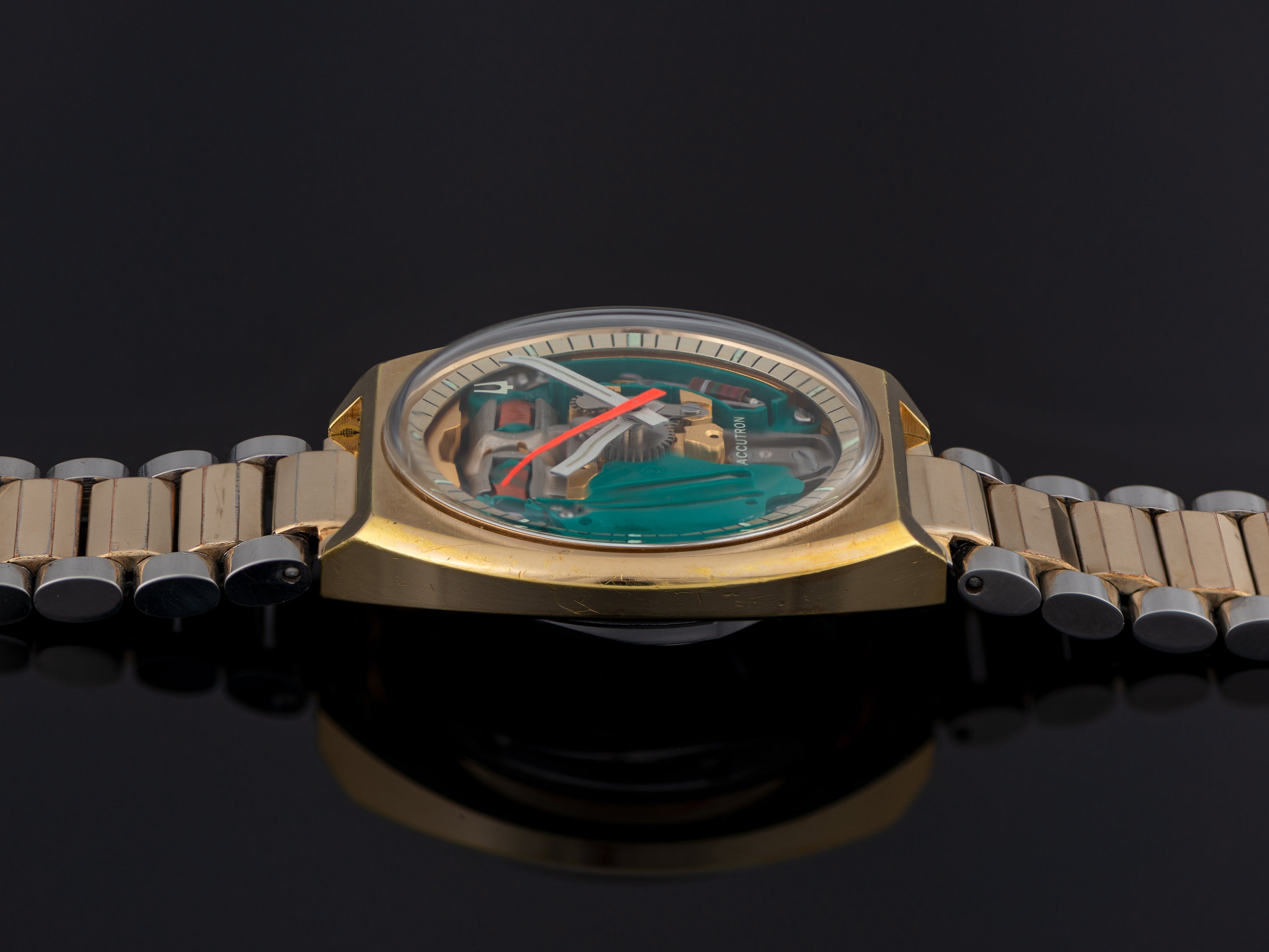 Bulova Accutron Spaceview Yellow Gold Electroplate Watch & Two