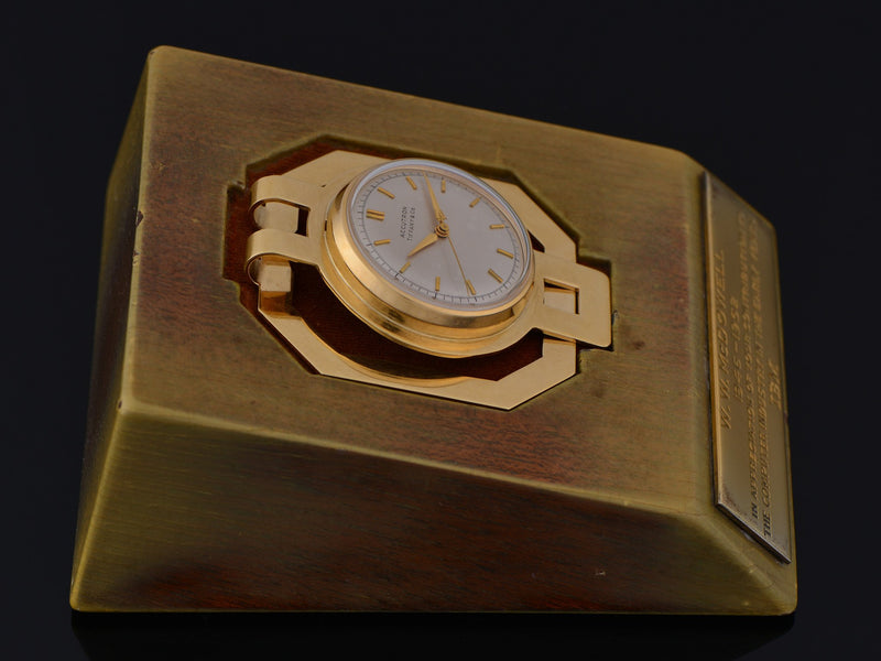 Bulova Accutron TIFFANY 14K Gold Award Money Clip & Stand