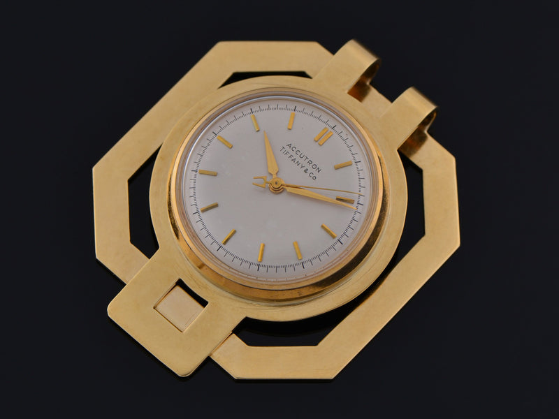 Bulova Accutron TIFFANY 14K Gold Award Money Clip