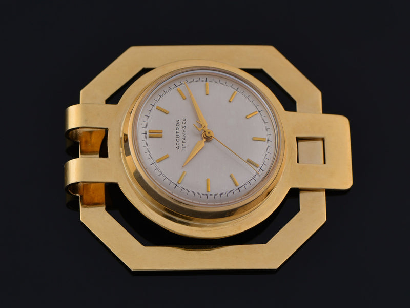 Bulova Accutron TIFFANY 14K Gold Award Money Clip