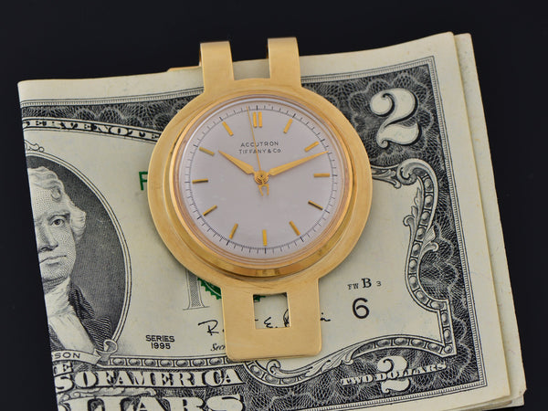 Bulova Accutron TIFFANY 14K Gold Award Money Clip