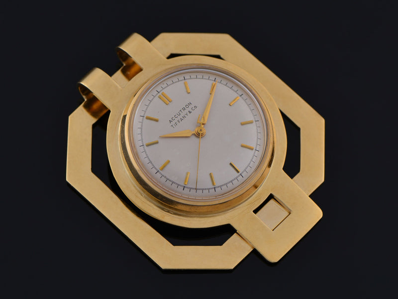Bulova Accutron TIFFANY 14K Gold Award Money Clip