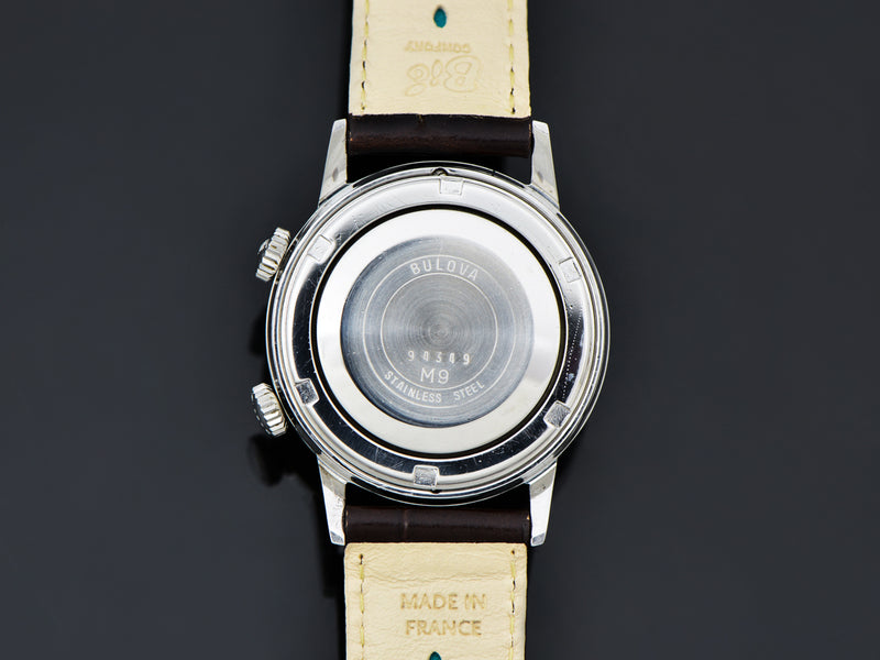 Bulova Stainless Steel Wrist Alarm Watch Case Back