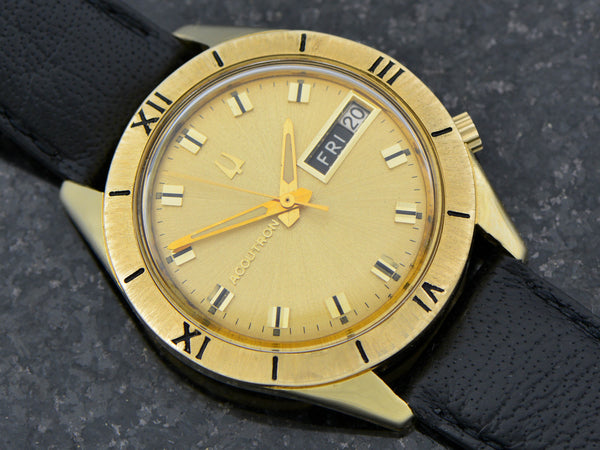 Bulova Accutron 14K Roman Numeral Bezel