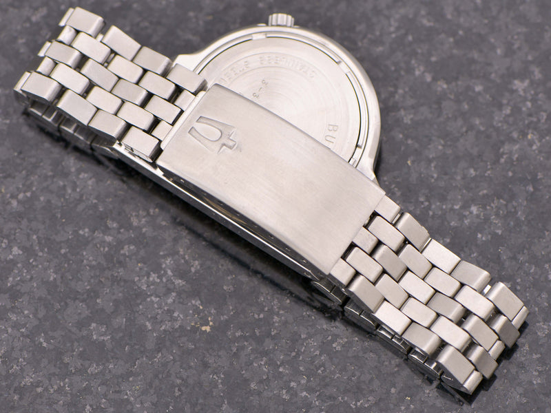 Original Stainless Steel Bracelet with Accutron Marked Folding Clasp