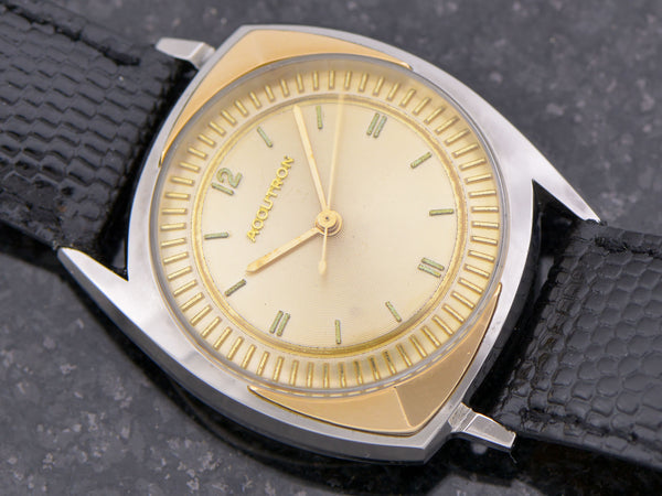  Accutron "Floppy Football" With 14K Inserts from Unwind In Time 