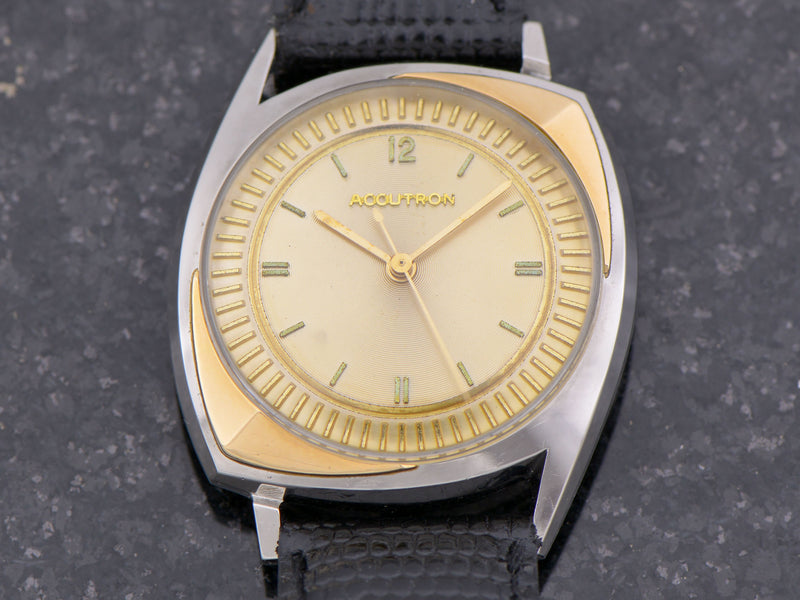  Accutron "Floppy Football" With 14K Inserts from Unwind In Time 