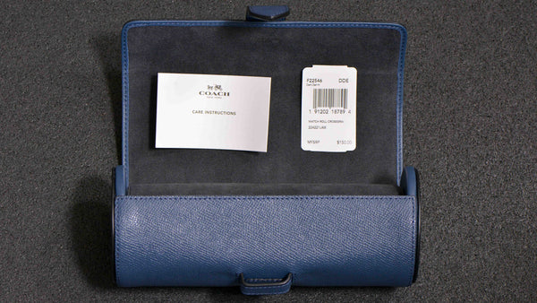 Coach Blue Leather Watch Roll