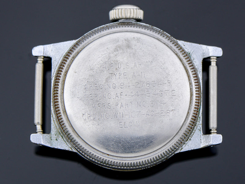 Elgin A-11 World War II Military Hacking Watch Case Back