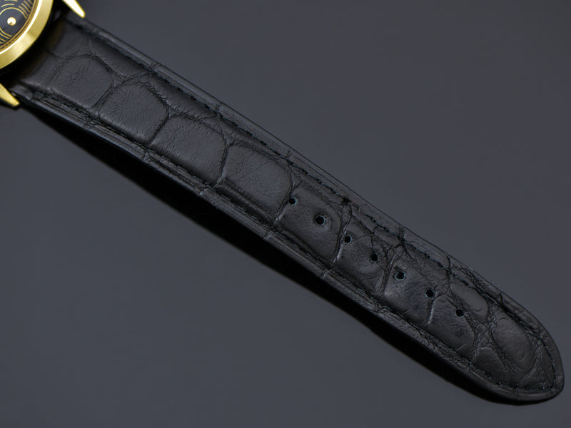 Genuine Alligator Black Watch Band